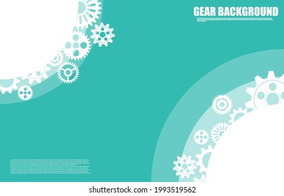 Abstract Set of Cogs on a Light Blue Background - Vectorjunky