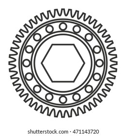 gear engineering design isolated, vector illustration eps10