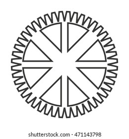 gear engineering design isolated, vector illustration eps10