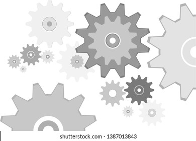 Gear engineering factory flat design icon 