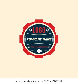 Gear, Engineering and Flat technology logo