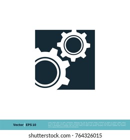 Gear Engineering Icon Vector Logo Template Illustration Design. Vector EPS 10.