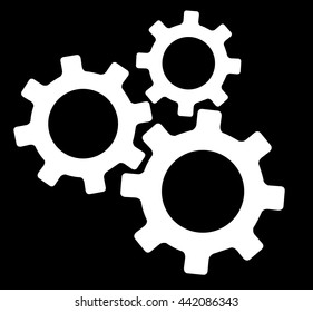 gear engineering symbol vector 