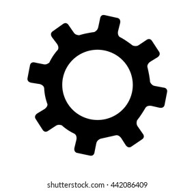 gear engineering symbol vector 