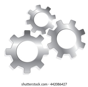 gear engineering symbol vector 