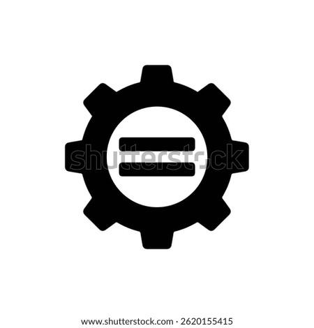 Gear with Equal Sign Symbolizing Fair and Ethical Processes