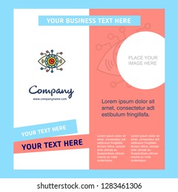 Gear eye Company Brochure Template. Vector Busienss Template