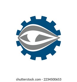 Gear eye logo icon template