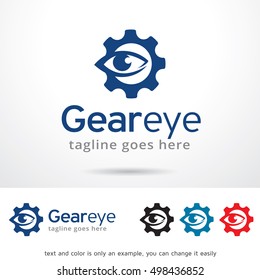 Gear Eye Logo Template Design Vector