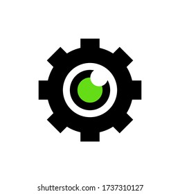 gear eye vector icon logo design element