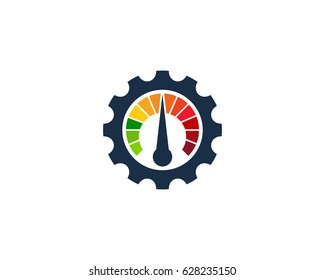 Gear Fast Icon Logo Design Element