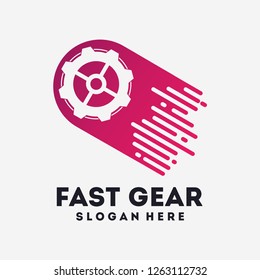 Gear fast logo designs concept vector, Service logo designs vector - Vector