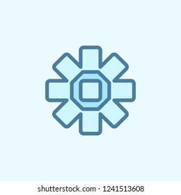 gear field outline icon. Element of 2 color simple icon. Thin line icon for website design and development, app development. Premium icon
