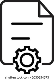 Gear file Isolated Vector icon which can easily modify or edit

