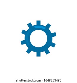 Gear fill style icon design, construction work repair machine part technology industry and technical theme Vector illustration
