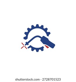 Diseño de logotipo de soldadura de fuego de engranajes 