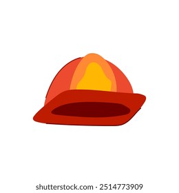 gear firefighter helmet cartoon. equipment rescue, durable shield, visor headgear gear firefighter helmet sign. isolated symbol vector illustration