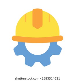 Gear flat color icon, mini, small illustration. use for modern concept, print, UI, UX kit, web and app development. Vector EPS 10, related to industrial, business, finance, investment.