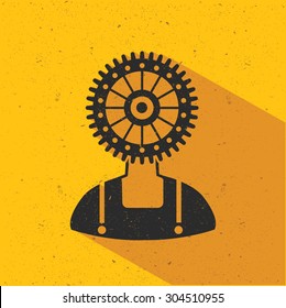 Gear flat design,vector