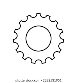 Gear flat icon. 1st May Worker s Day. Vector