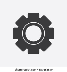 Gear flat icon