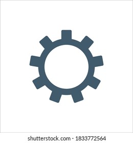 Gear Flat Icon Color Design Vector Template Illustration