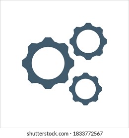 Gear Flat Icon Color Design Vector Template Illustration