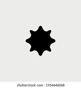 Gear flat icon. Simple style repair company poster symbol. Setting button. Logo design element. T-shirt printing. Vector for sticker.