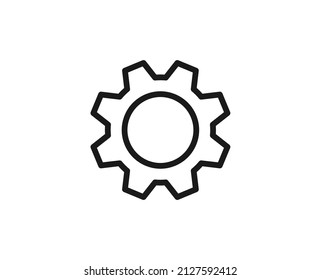 Gear flat icon. Single high quality outline symbol for web design or mobile app.  Gear thin line signs for design logo, visit card, etc. Outline pictogram EPS10