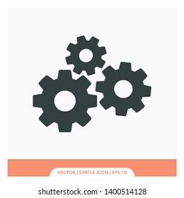 Gear Flat Icon Vector Illustration