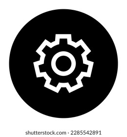 Gear flat icon. vector illustration.