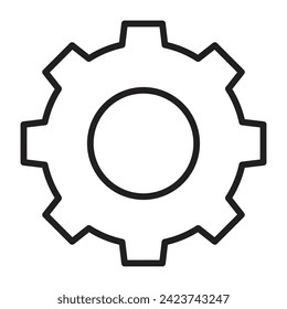 Gear Flat line icon. vector illustration.
