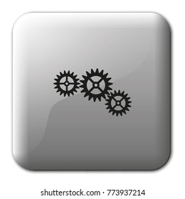 Gear flat vector icon. Cog illustration.