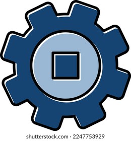 Gear Flat Vector Icon Design