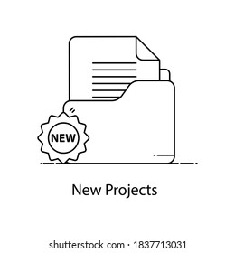 Engranar con carpeta, un icono del nuevo proyecto 