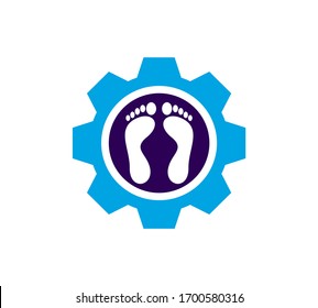 Gear Foot logo vector template, Creative of Foot logo design concepts