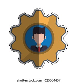 gear frame businessman faceless picture