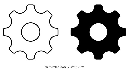 Gear, gears icon, Cog wheel icon. Gear wheel, Gear setting. Gear set simple glyph web symbol vector.
