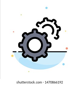 Gear, Gears, Setting Abstract Flat Color Icon Template. Vector Icon Template background