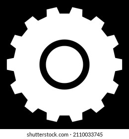 Gear, gearwheel, cogwheel vector icon. Repair, maintanence, setup and hardware concept icon