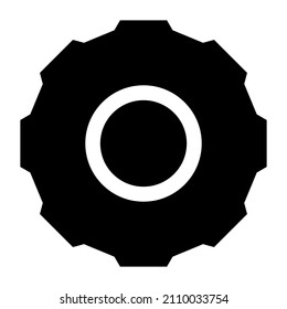 Gear, gearwheel, cogwheel vector icon. Repair, maintanence, setup and hardware concept icon
