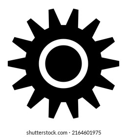 Engranaje, rueda de la dirección, icono del vector de la rueda. Icono de concepto de reparación, mantenimiento, configuración y hardware