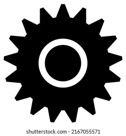 Gear, gearwheel, cogwheel vector icon. Repair, maintanence, setup and hardware concept icon