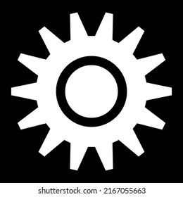 Gear, gearwheel, cogwheel vector icon. Repair, maintanence, setup and hardware concept icon