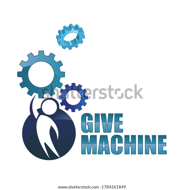 Gear Give Machine Logo\
Vector