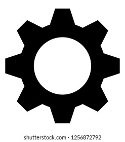 Gear glyph icon 