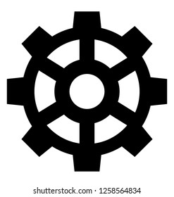 Gear glyph icon