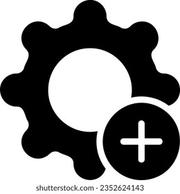 gear glyph icon illustration vector