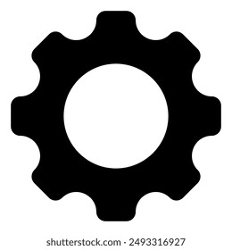 gear glyph icon vector illustration isolated on white background