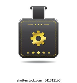 Gear golden Vector Icon Design